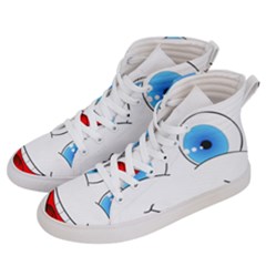 Smiley Face Laugh Comic Funny Men s Hi-top Skate Sneakers by Sudhe