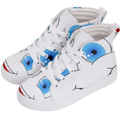 Smiley Face Laugh Comic Funny Kids  Hi-top Skate Sneakers by Sudhe