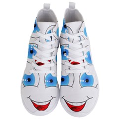 Smiley Face Laugh Comic Funny Men s Lightweight High Top Sneakers by Sudhe