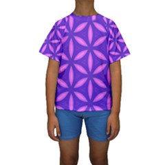 Purple Kids  Short Sleeve Swimwear