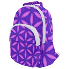 Purple Rounded Multi Pocket Backpack