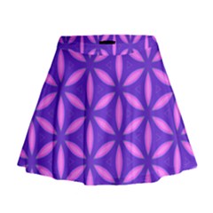 Purple Mini Flare Skirt