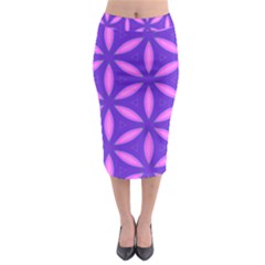 Purple Midi Pencil Skirt