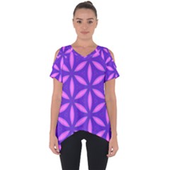 Purple Cut Out Side Drop Tee