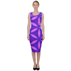 Purple Sleeveless Pencil Dress