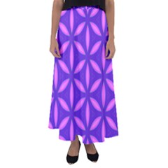 Purple Flared Maxi Skirt