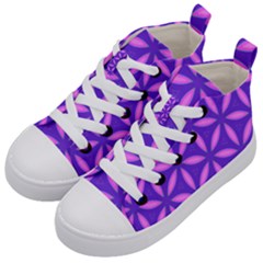 Purple Kids  Mid-top Canvas Sneakers