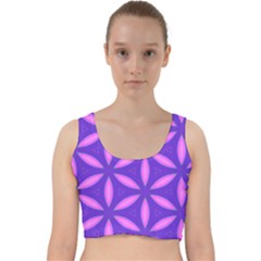 Purple Velvet Racer Back Crop Top