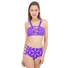 Purple Cage Up Bikini Set