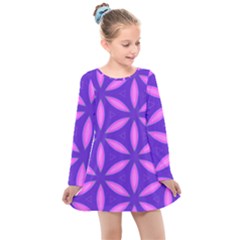 Purple Kids  Long Sleeve Dress