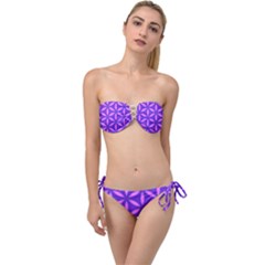 Purple Twist Bandeau Bikini Set