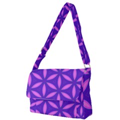 Purple Full Print Messenger Bag