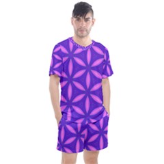 Purple Men s Mesh Tee and Shorts Set