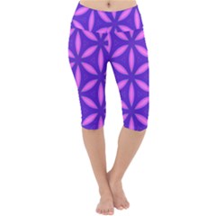 Purple Lightweight Velour Cropped Yoga Leggings