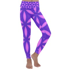 Purple Kids  Lightweight Velour Classic Yoga Leggings