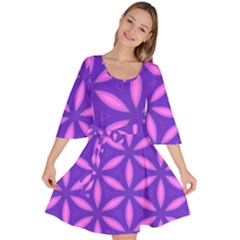 Purple Velour Kimono Dress