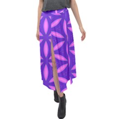 Purple Velour Split Maxi Skirt by HermanTelo