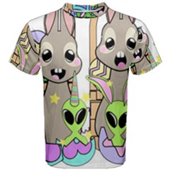 Graphic Kawaii Bunnies Men s Cotton Tee by Sudhe