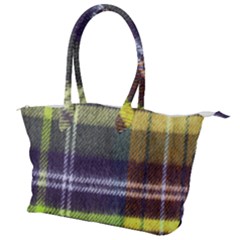 Yellow Plaid Flannel Canvas Shoulder Bag by snowwhitegirl