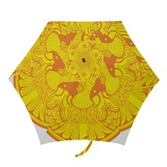 Phoenix Bird Legend Coin Fire Mini Folding Umbrellas by Sudhe