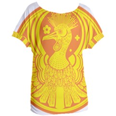 Phoenix Bird Legend Coin Fire Women s Oversized Tee by Sudhe