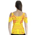 Phoenix Bird Legend Coin Fire Butterfly Sleeve Cutout Tee  View2