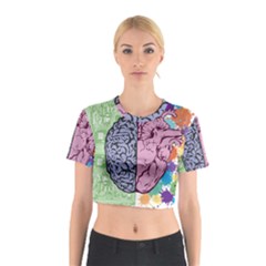 Brain Heart Balance Emotion Cotton Crop Top