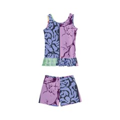 Brain Heart Balance Emotion Kids  Boyleg Swimsuit by Sudhe