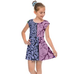 Brain Heart Balance Emotion Kids  Cap Sleeve Dress by Sudhe