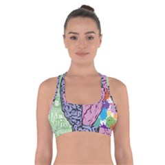 Brain Heart Balance Emotion Cross Back Sports Bra by Sudhe