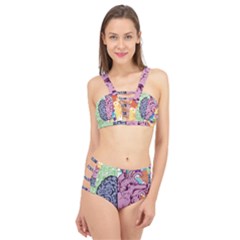 Brain Heart Balance Emotion Cage Up Bikini Set by Sudhe