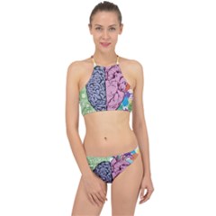 Brain Heart Balance Emotion Racer Front Bikini Set by Sudhe