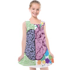 Brain Heart Balance Emotion Kids  Cross Back Dress by Sudhe