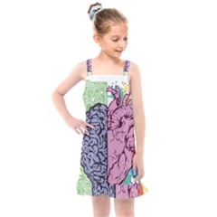 Brain Heart Balance Emotion Kids  Overall Dress by Sudhe