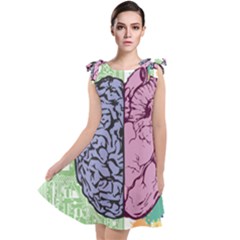 Brain Heart Balance Emotion Tie Up Tunic Dress by Sudhe