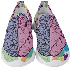 Brain Heart Balance Emotion Kids  Slip On Sneakers by Sudhe