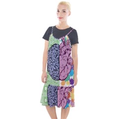 Brain Heart Balance Emotion Camis Fishtail Dress by Sudhe