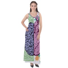 Brain Heart Balance Emotion Sleeveless Velour Maxi Dress by Sudhe