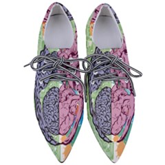 Brain Heart Balance Emotion Pointed Oxford Shoes by Sudhe