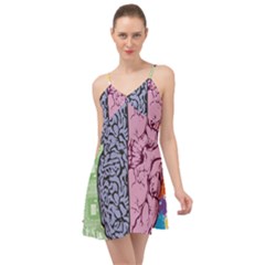 Brain Heart Balance Emotion Summer Time Chiffon Dress by Sudhe