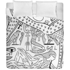 Egyptian Hieroglyphics History Seb Duvet Cover Double Side (california King Size) by Sudhe