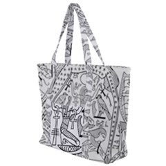 Egyptian Hieroglyphics History Seb Zip Up Canvas Bag by Sudhe