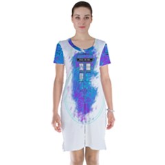 Tattoo Tardis Seventh Doctor Doctor Short Sleeve Nightdress by Sudhe