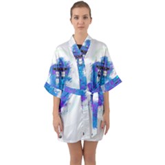 Tattoo Tardis Seventh Doctor Doctor Quarter Sleeve Kimono Robe by Sudhe