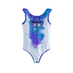 Tattoo Tardis Seventh Doctor Doctor Kids  Frill Swimsuit by Sudhe