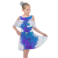 Tattoo Tardis Seventh Doctor Doctor Kids  Shoulder Cutout Chiffon Dress