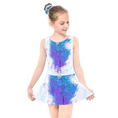 Tattoo Tardis Seventh Doctor Doctor Kids  Skater Dress Swimsuit by Sudhe