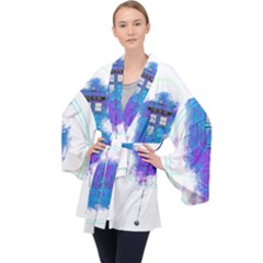 Tattoo Tardis Seventh Doctor Doctor Velvet Kimono Robe by Sudhe