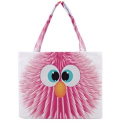 Bird Fluffy Animal Cute Feather Pink Mini Tote Bag by Sudhe