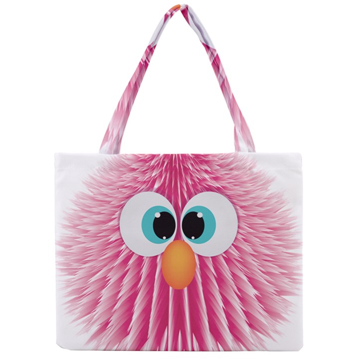 Bird Fluffy Animal Cute Feather Pink Mini Tote Bag